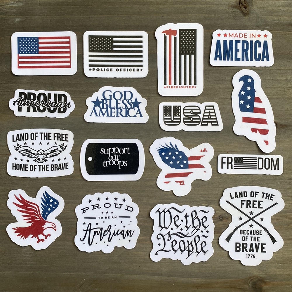 Handmade USA Stickers